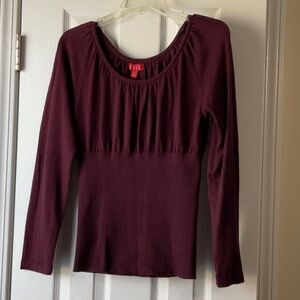 Elle eggplant sweater, size S.